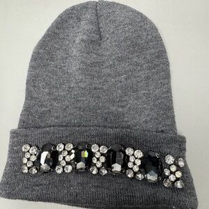Embellished Gray Beanie - purchased in Italy